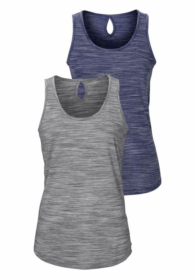 Beachtime Tanktop mit Struktureffekt (2er-Pack) aus pflegeleichter Qualität von Beachtime