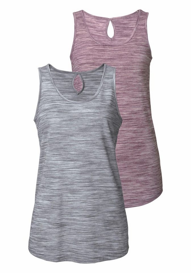 Beachtime Tanktop mit Struktureffekt (2er-Pack) aus pflegeleichter Qualität von Beachtime