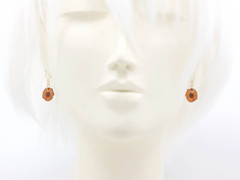 Mini Longleaf Herzholz Ohrringe Gold Oder Silberdraht von BeachtonBlankWorks