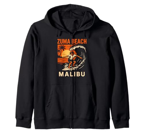 Malibu Skateboarding Zuma Beach Malibu Vintage Herren Beach Li Kapuzenjacke Malibu Skateboarding Zuma Beach Malibu Vintage Herren Beach Li Kapuzenjacke von Beachy Vibes Malibu Surfs Up Skateboarding Wear