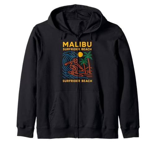 Malibu Surfrider Beach Vintage Herren Surfs Up Kapuzenjacke Malibu Surfrider Beach Vintage Herren Surfs Up Kapuzenjacke von Beachy Vibes Malibu Surfs Up Skateboarding Wear