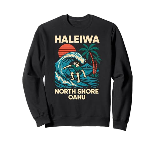 North Shore Surfen Haleiwa Oahu Vintage Herren Surfs Up Sweatshirt North Shore Surfen Haleiwa Oahu Vintage Herren Surfs Up Sweatshirt von Beachy Vibes North Shore Surfs Up Skateboarding