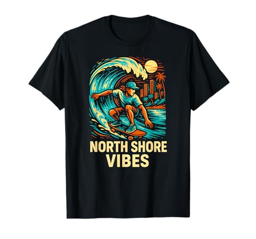 Skateboarding North Shore Vibes Cool Herren Surfs Up T-Shirt Skateboarding North Shore Vibes Cool Herren Surfs Up T-Shirt von Beachy Vibes North Shore Surfs Up Skateboarding