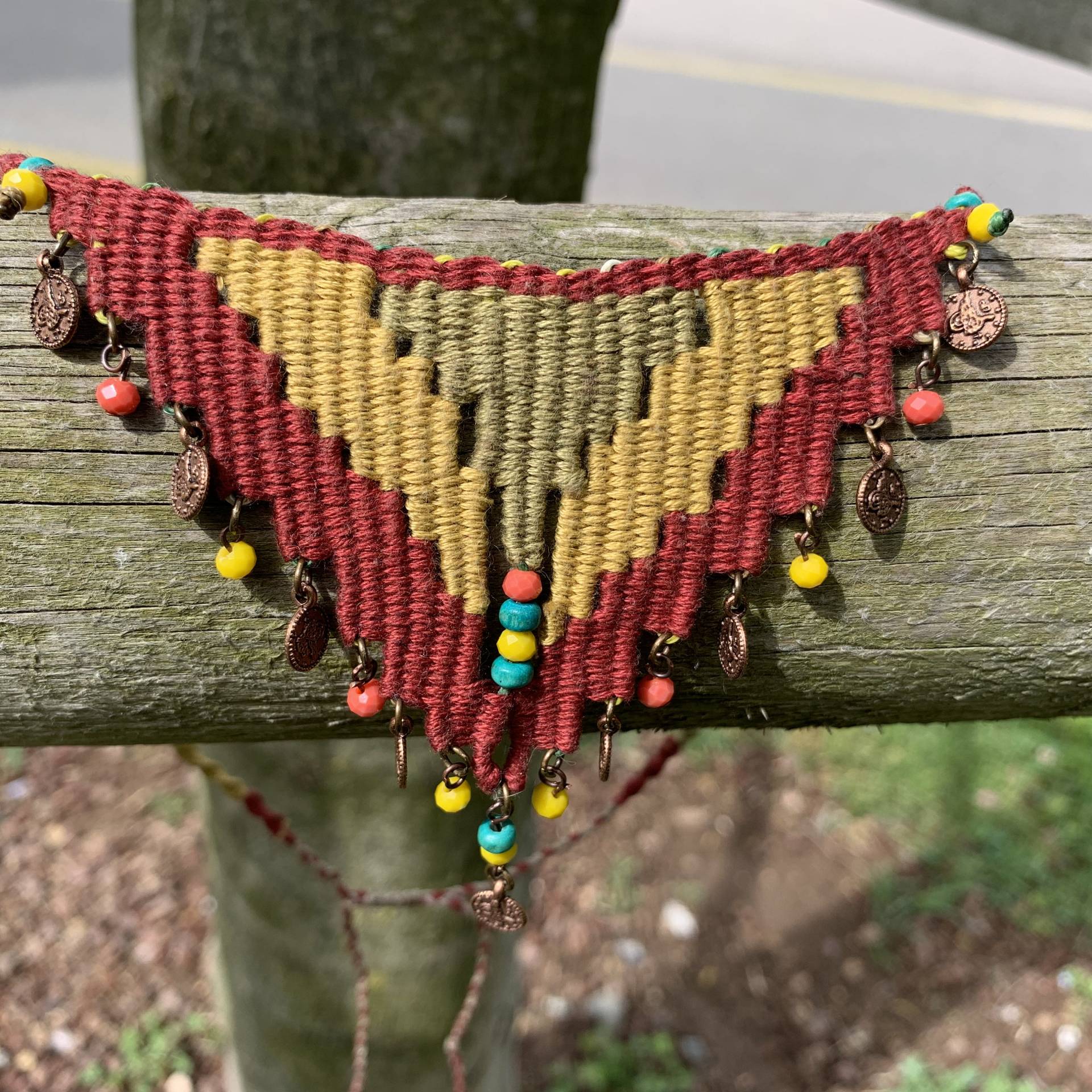 Weaving Boho Ethnic Halskette Weaving Boho Ethnic Halskette von BeadCatDesign