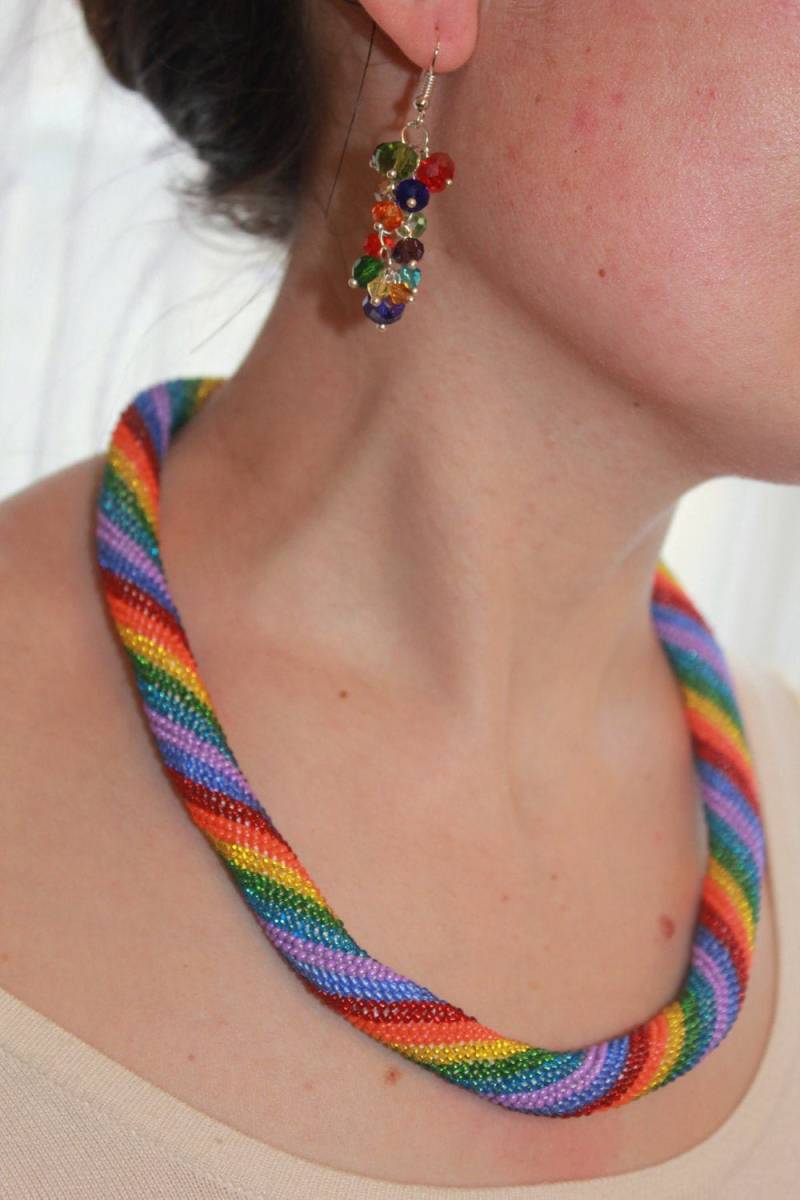 Regenbogen Crystal Cluster Ohrringe Mehrfarbige Baumelnden Tropfenohrringe Regenbogen Crystal Cluster Ohrringe Mehrfarbige Baumelnden Tropfenohrringe von BeadCreativityByOlia