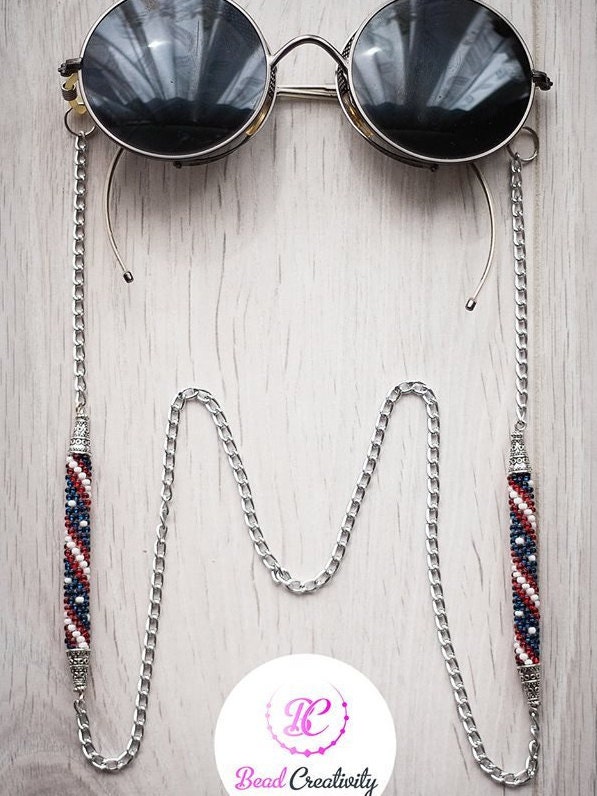 Usa Flagge Brillenhalter Schmuck Geschenk Für Männer Frauen Reisen Freund Beste Ihre Mutter Maske Lannyard Unisex Süß von BeadCreativityByOlia