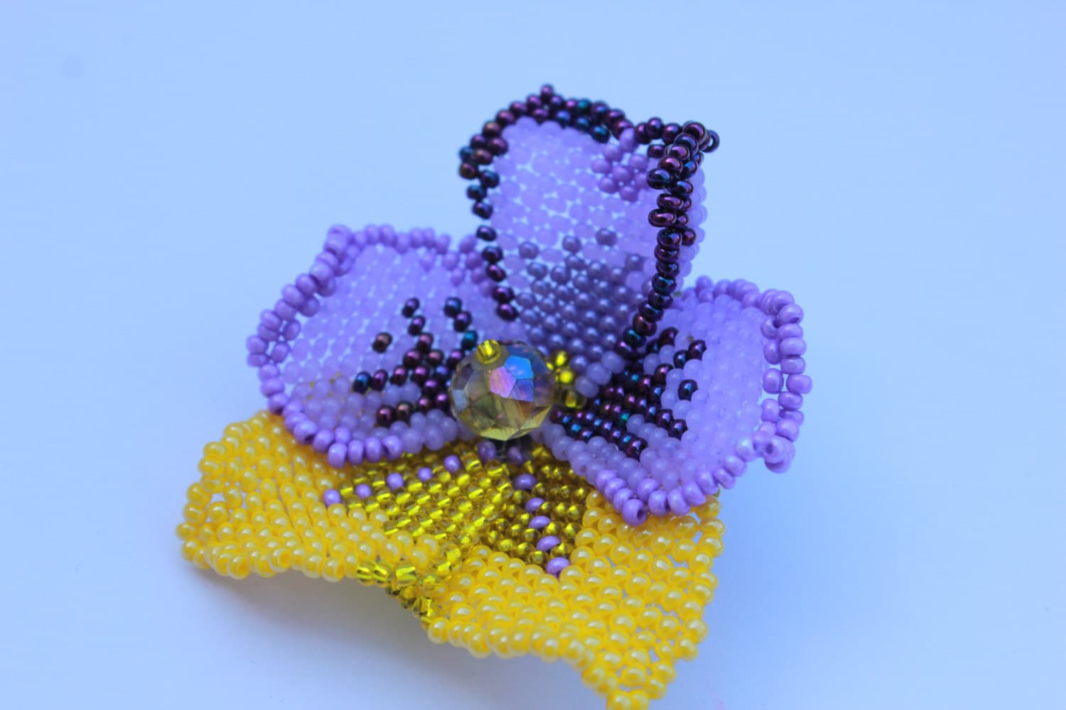 stiefmütterchen Broschen, Brautjungfer Hochzeit Accessoire, Blumen Haarspangen, Haarteil, Geschenke Für Kinder Mädchen 12 Geschenk Frau von BeadCreativityByOlia