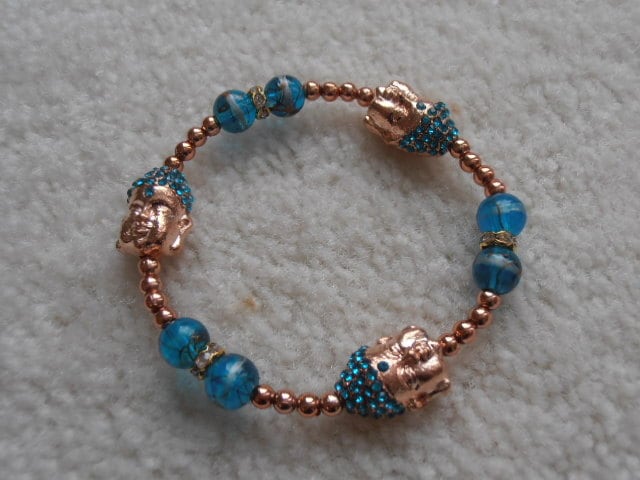 Rose Gold Strass Buddha Armband Rose Gold Strass Buddha Armband von BeadEeye