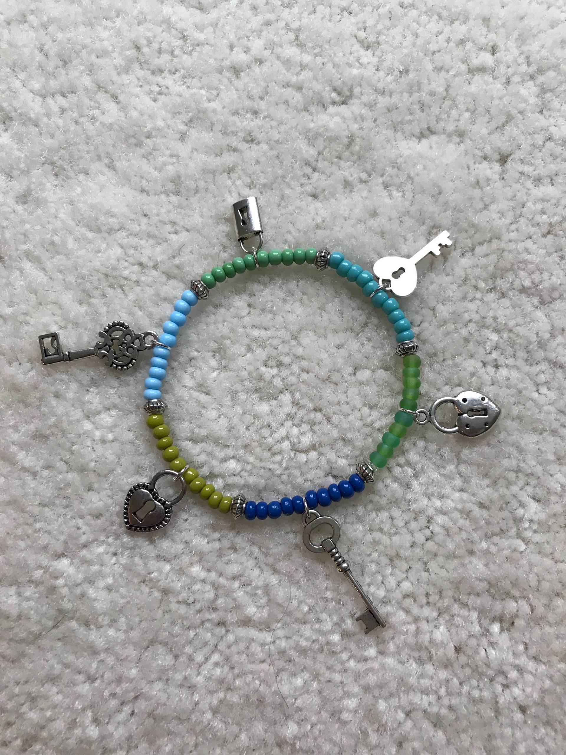 Schlüssel Zu Meinem Herzen Rocailles Perlen Bettelarmband Schlüssel Zu Meinem Herzen Rocailles Perlen Bettelarmband von BeadEeye