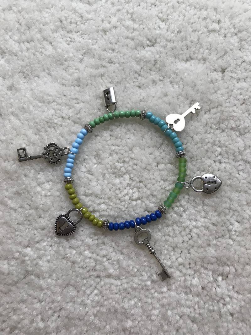 Schlüssel Zu Meinem Herzen Rocailles Perlen Bettelarmband Schlüssel Zu Meinem Herzen Rocailles Perlen Bettelarmband von BeadEeye