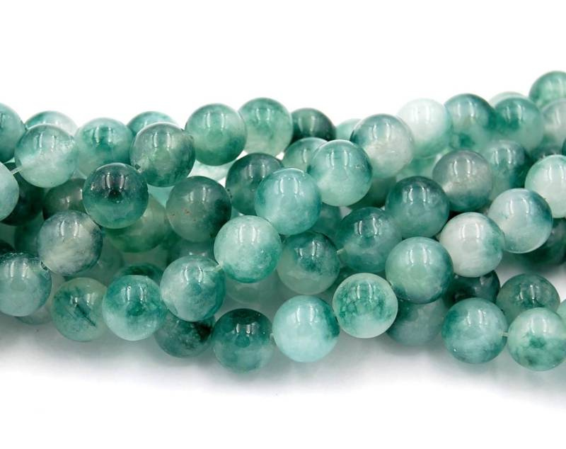 10 Mm Sea Green Mashan Jade Perlen Glatt - 15 Zoll Strang von BeadGirlzBoutique