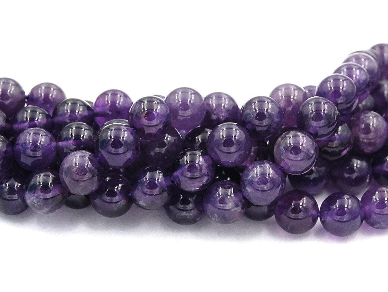 Amethyst Perlen, 6 Mm Ab + Natürliche Runde Perlen - 15, 5 Zoll Strang Amethyst Perlen, 6 Mm Ab + Natürliche Runde Perlen - 15, 5 Zoll Strang von BeadGirlzBoutique
