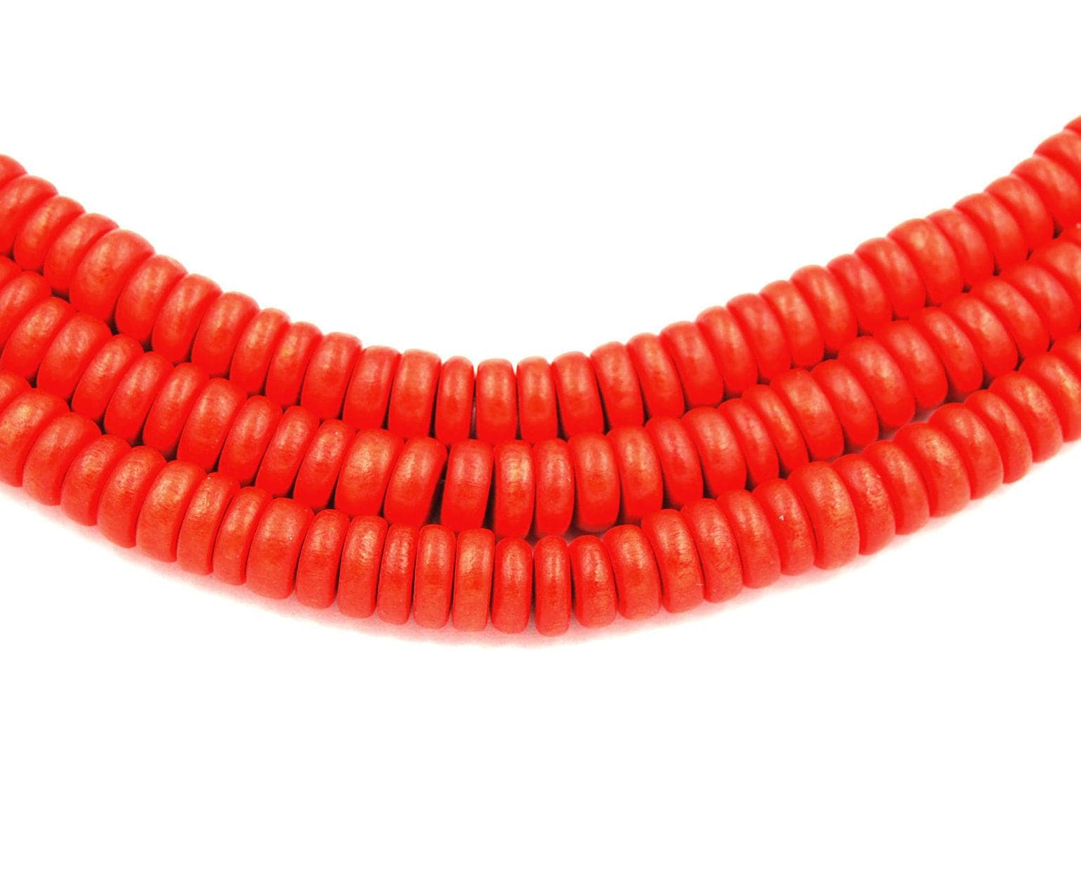 Flammenrote Holzrondell 8 X 4 Mm, Flammenrot/Orange Boho Holzperlen - 16 Zoll Strang Flammenrote Holzrondell 8 X 4 Mm, Flammenrot/Orange Boho Holzperlen - 16 Zoll Strang von BeadGirlzBoutique