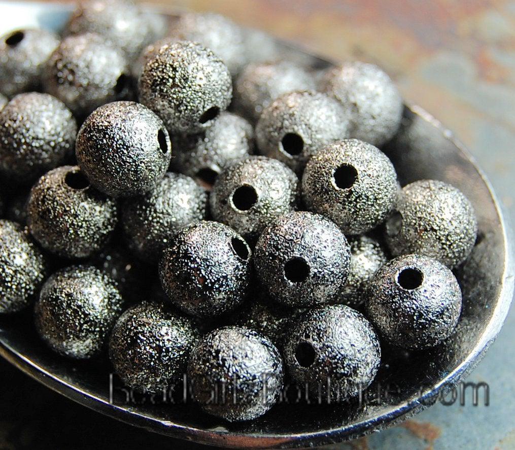 Gunmetal Grey Stardust Bedeckt Messing 8 Mm Perlen - 25 Gunmetal Grey Stardust Bedeckt Messing 8 Mm Perlen - 25 von BeadGirlzBoutique