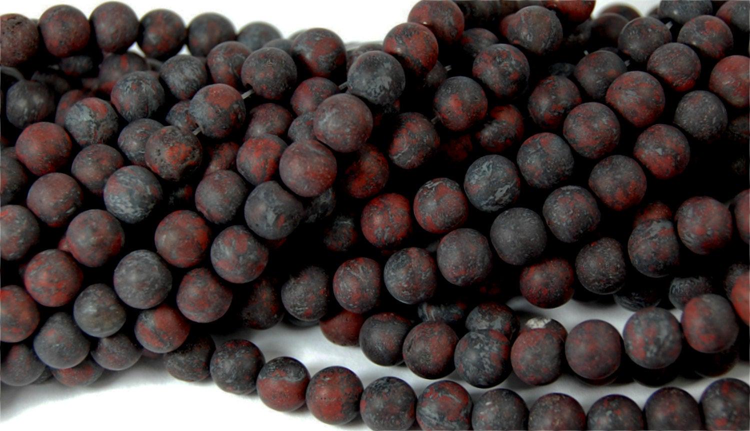 Matte Breckzienjaspis Frosted 6mm Strang Matte Breckzienjaspis Frosted 6mm Strang von BeadGirlzBoutique