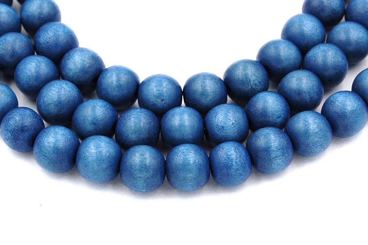 Nordsee Blau Holz Rund 10 Mm, Boho Holzperlen -16 Zoll Strang Nordsee Blau Holz Rund 10 Mm, Boho Holzperlen -16 Zoll Strang von BeadGirlzBoutique