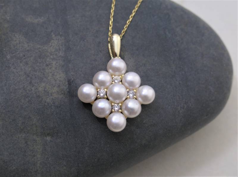 Natürliche Weiße Süßwasserperlen-Halskette Mit 925Er Sterling-Goldkette, Stilvolle Perlenkette, Braut-Halskette, Elegante Schlichte Perlenkette von BeadHouseJewelry