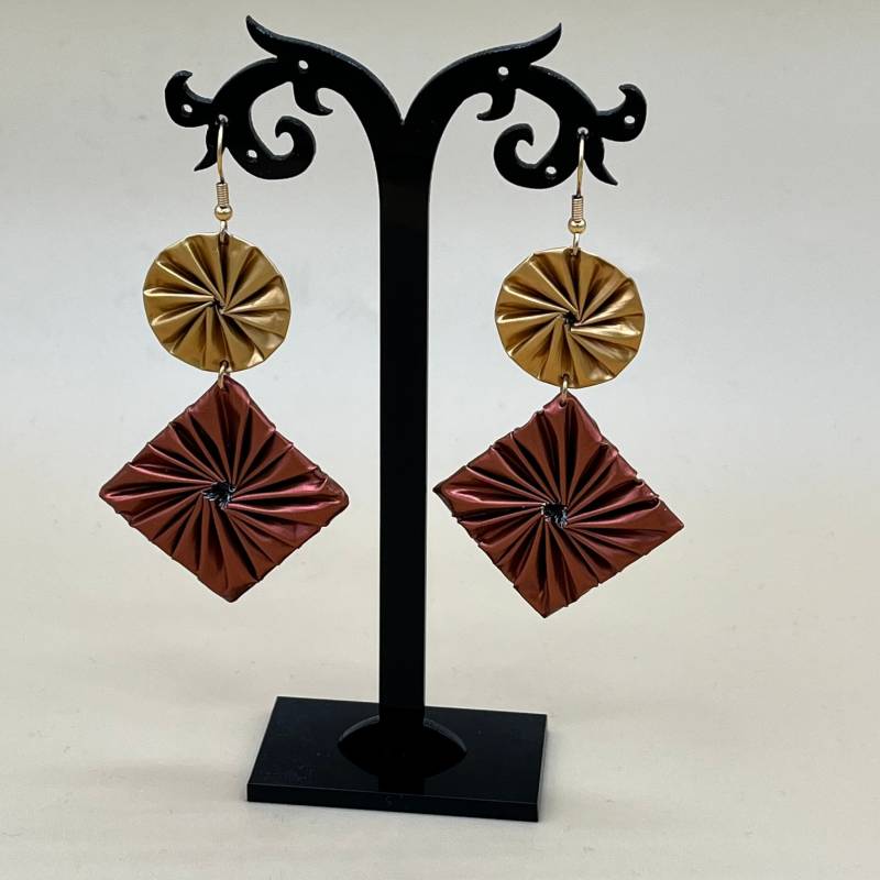 Kaffeekapsel Ohrringe - Statement Bronze Und Gold Kaffeekapsel Ohrringe - Statement Bronze Und Gold von BeadNes