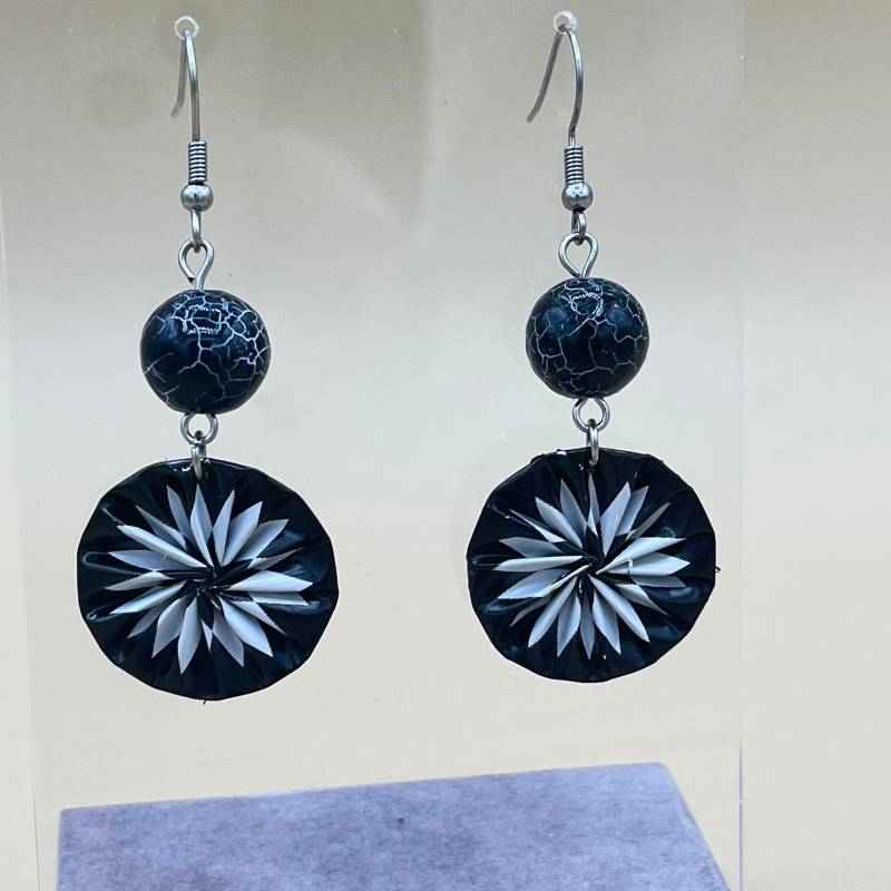 Ohrring Kaffeekapsel Gemustert Ohrring Kaffeekapsel Gemustert von BeadNes