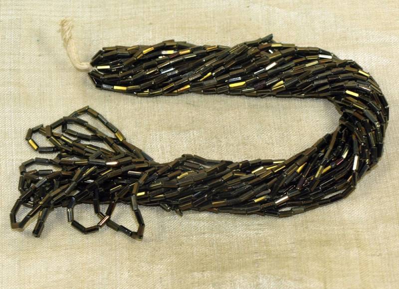 Original Perlenkette Von 1930S Brown Iris Bugle Beads, Vbs401 Original Perlenkette Von 1930S Brown Iris Bugle Beads, Vbs401 von BeadParadiseII