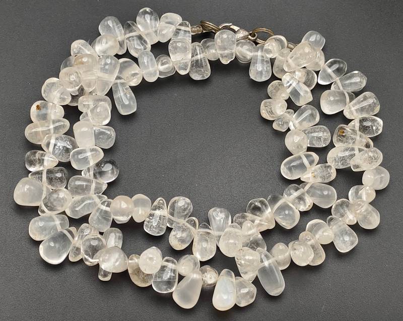 Seltener Natürlicher Bergkristall Heilquarz Gebohrter Nugget Chips Perlen Strang #cp1190 von BeadTreasuresCo