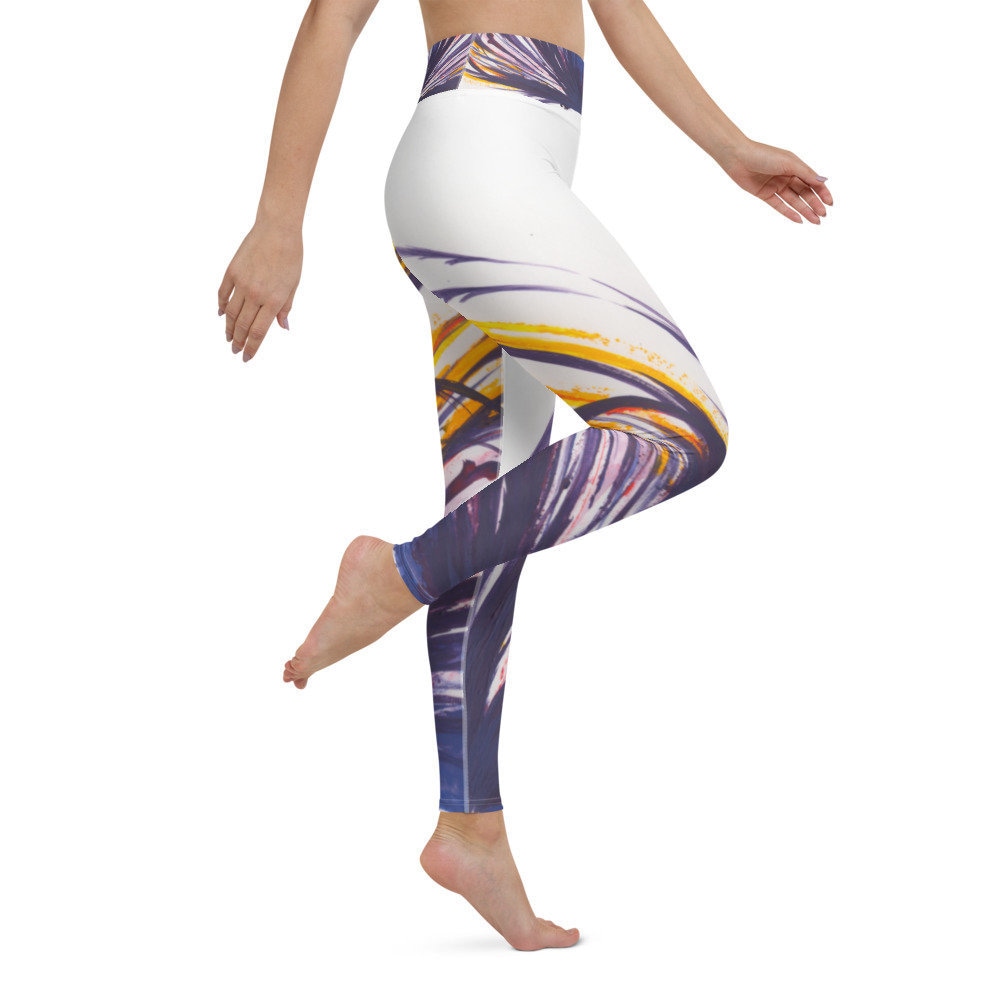 Lila Und Gold Leggings, Jogginghose, Yogakleidung Für Frauen, College Gebundene Geschenke Sportler, Farb Geschenk Tochter, Yoga Set von BeadTreeArts