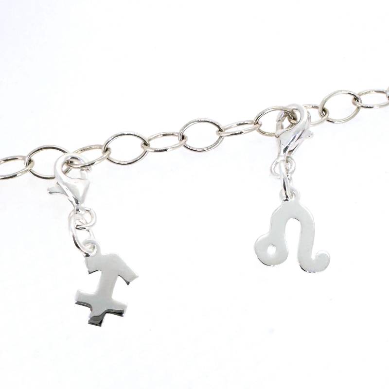 925 Sterling Silber Zodiac Horoskop Charms-Anhänger Mit Verschluss-Tiny Sternzeichen Charms-Wholesale Schmuck Zubehör-Armband Charms | 8-10 Mm von BeadUnion