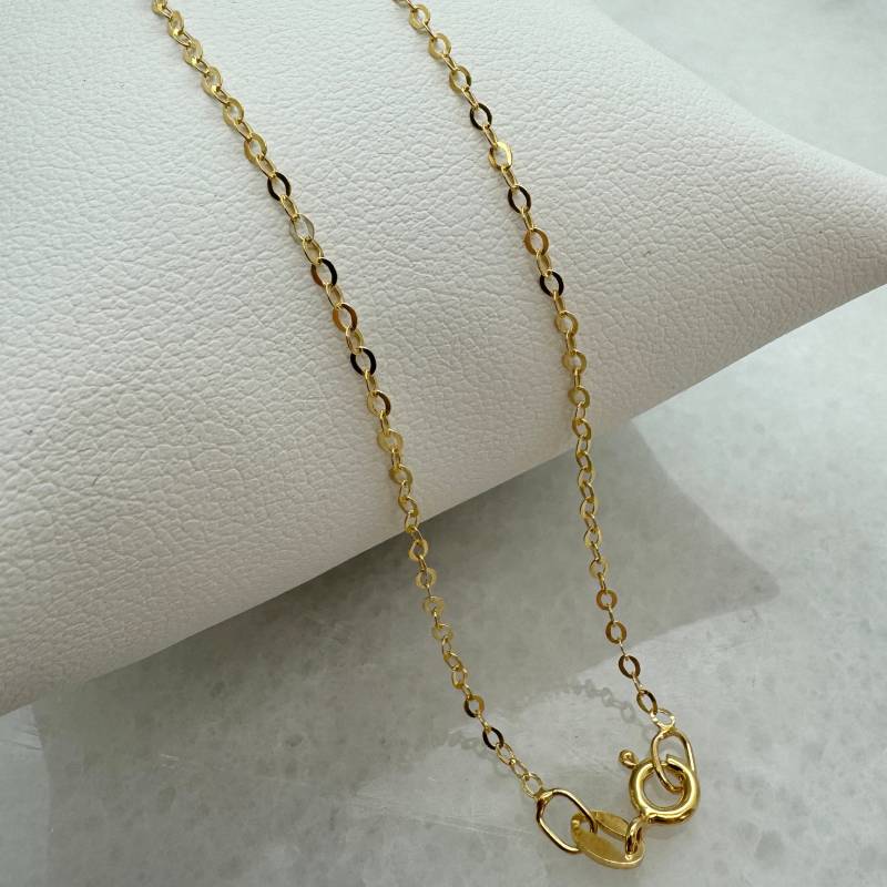 Gold Über Sterling Silber Fertig Halskette Kette-2 Mm Flach Kabel Kette-Gold Kette Halskette-Light Halskette-16 Bis 36 Zoll von BeadUnion