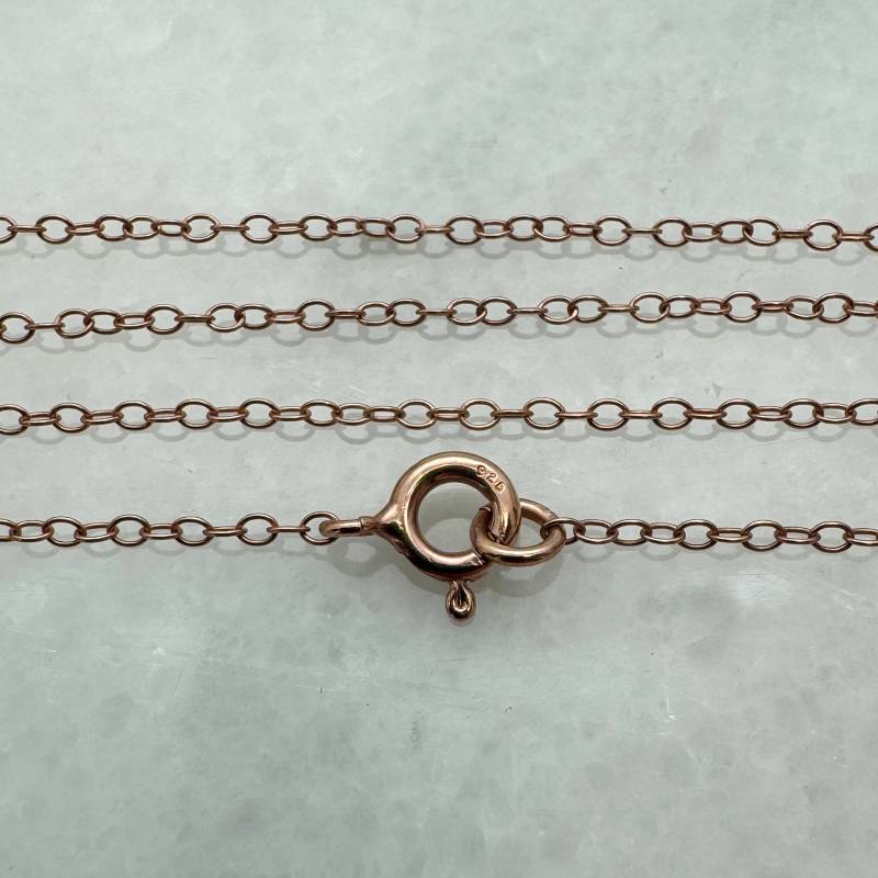 Rose Gold Vergoldete Sterling Silber Kette - 2mm Helle Kabel Kette-Light Halskette-Kabel Halskette | 16-36 Zoll Sku 601020-Rg von BeadUnion