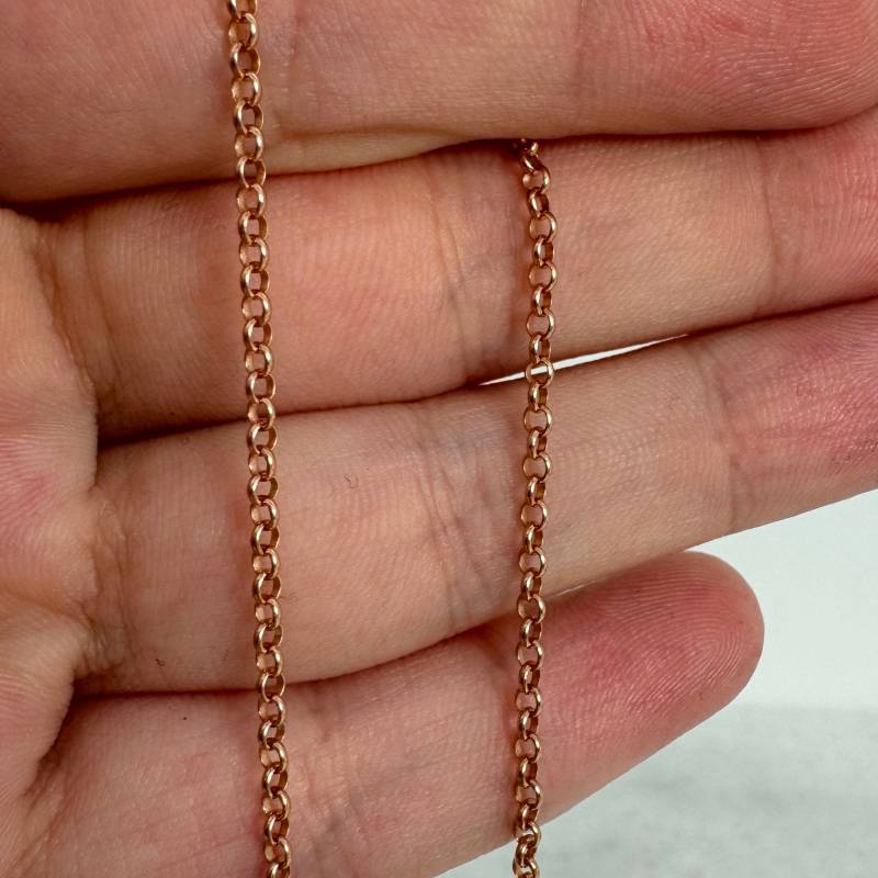 Rose Gold Vergoldete Sterling Silber Rolo Kette, Unfertige 2mm Grosshandel Schmuck Schmuckherstellung - Sku 101005-Rg von BeadUnion