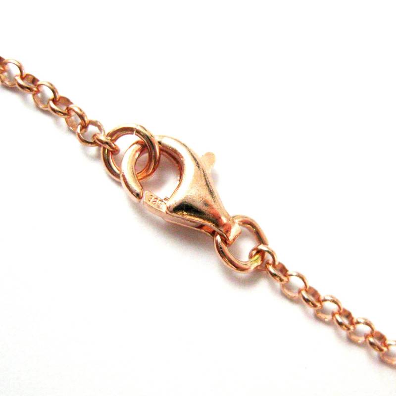 Rosengold Geplatzte Sterling Silber Kette, Rose Gold Rolo Chain Halskette, Anklet Chain, Armbandkette-2mm | 7-36 " Sku 601005-Rg von BeadUnion
