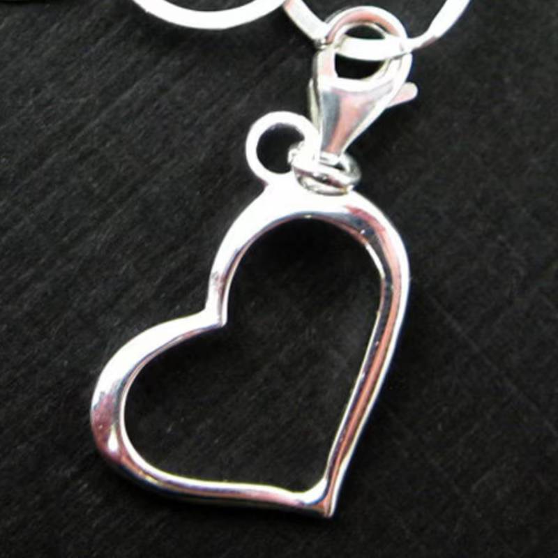 Sterling Silber Charms - Anhänger Mit Verschluss- Großer Herz Armband | 14.5 Mm-1 Stück Sku 291220 von BeadUnion