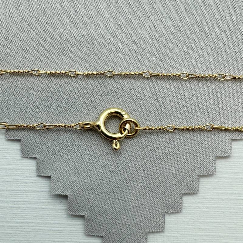 Vergoldete Sterling Silber Kette - Feine Halskette Kette-Gold Fancy Twisted Wire Alle Größen Sku 601007-Vm von BeadUnion