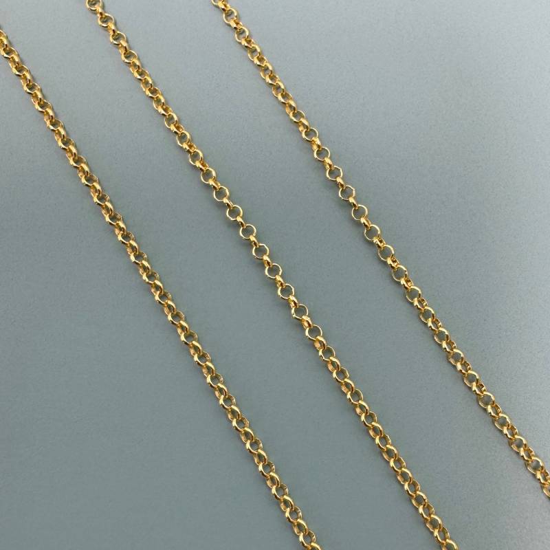 Vergoldete Sterlingsilber-Rolo-Kette, Unvollendete Großkette, 1mm Kleine Rolo-Kette, Vermeil-Kette, Großhandel Schmuck Ketten -Sku 101016-Vm von BeadUnion