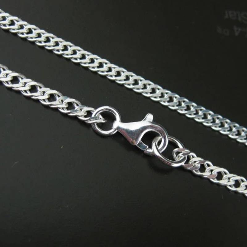 sterling Silber Armband - Double Diamond Cut Panzerglied 3mm X 5mm Sku 601035-6.5 von BeadUnion