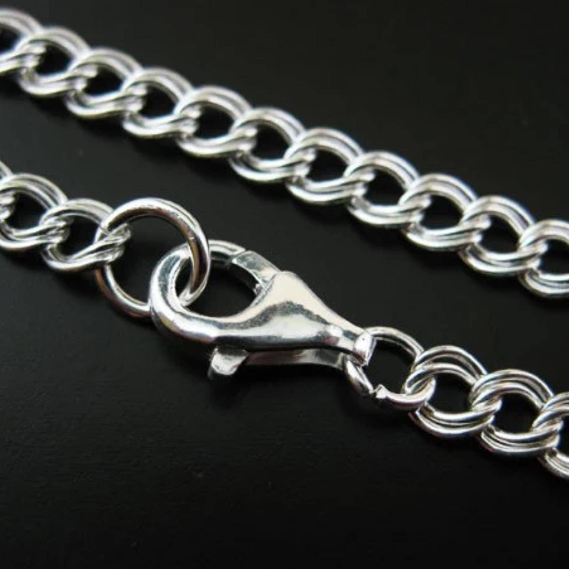 925 Sterling Silber Fertige Double Link Kabel Kette-Charm Armband-Halskette Kette-Double Twisted Kette-Alle Größen-Unisex Kette von BeadUnion