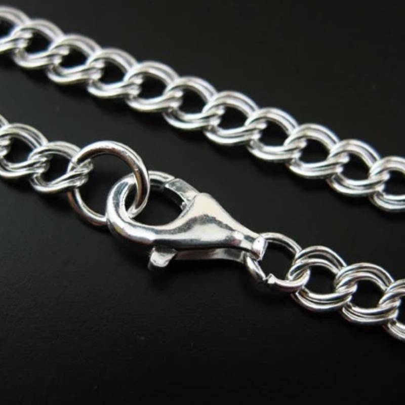 925 Sterling Silber Fertige Double Link Kabel Kette-Charm Armband-Halskette Kette-Double Twisted Kette-Alle Größen-Unisex Kette von BeadUnion