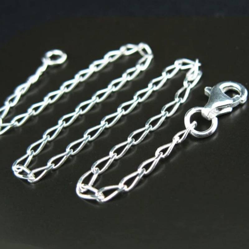 sterling Silber Kette - Schöne Panzerkette Halskette Fancy Diamond Cut Alle Größen Sku 601008 von BeadUnion