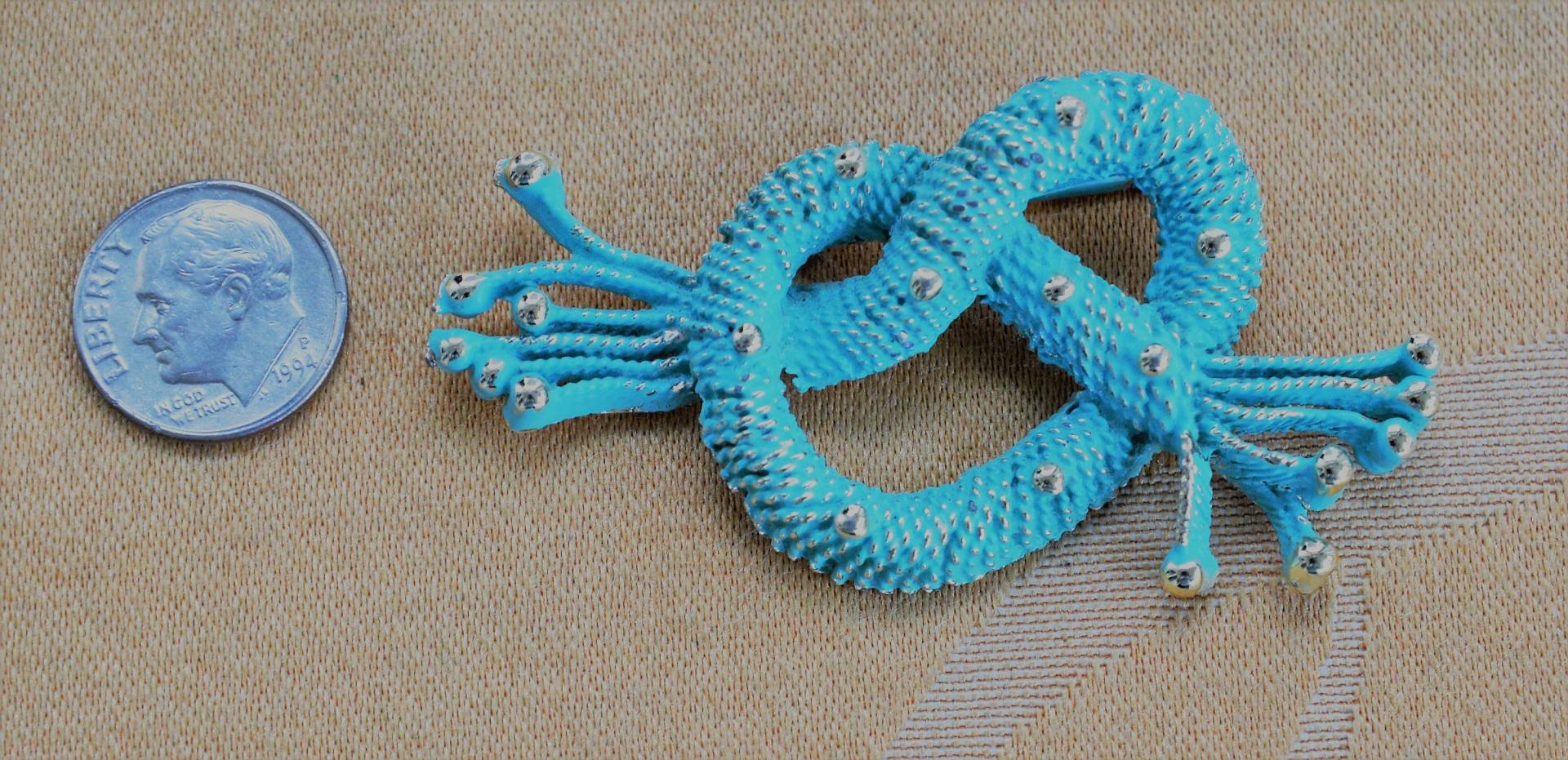 Blau-Grün-Knoten-Brosche, Pin, Gold-Ton, Vintage | W15 Blau-Grün-Knoten-Brosche, Pin, Gold-Ton, Vintage | W15 von Beadazzle27