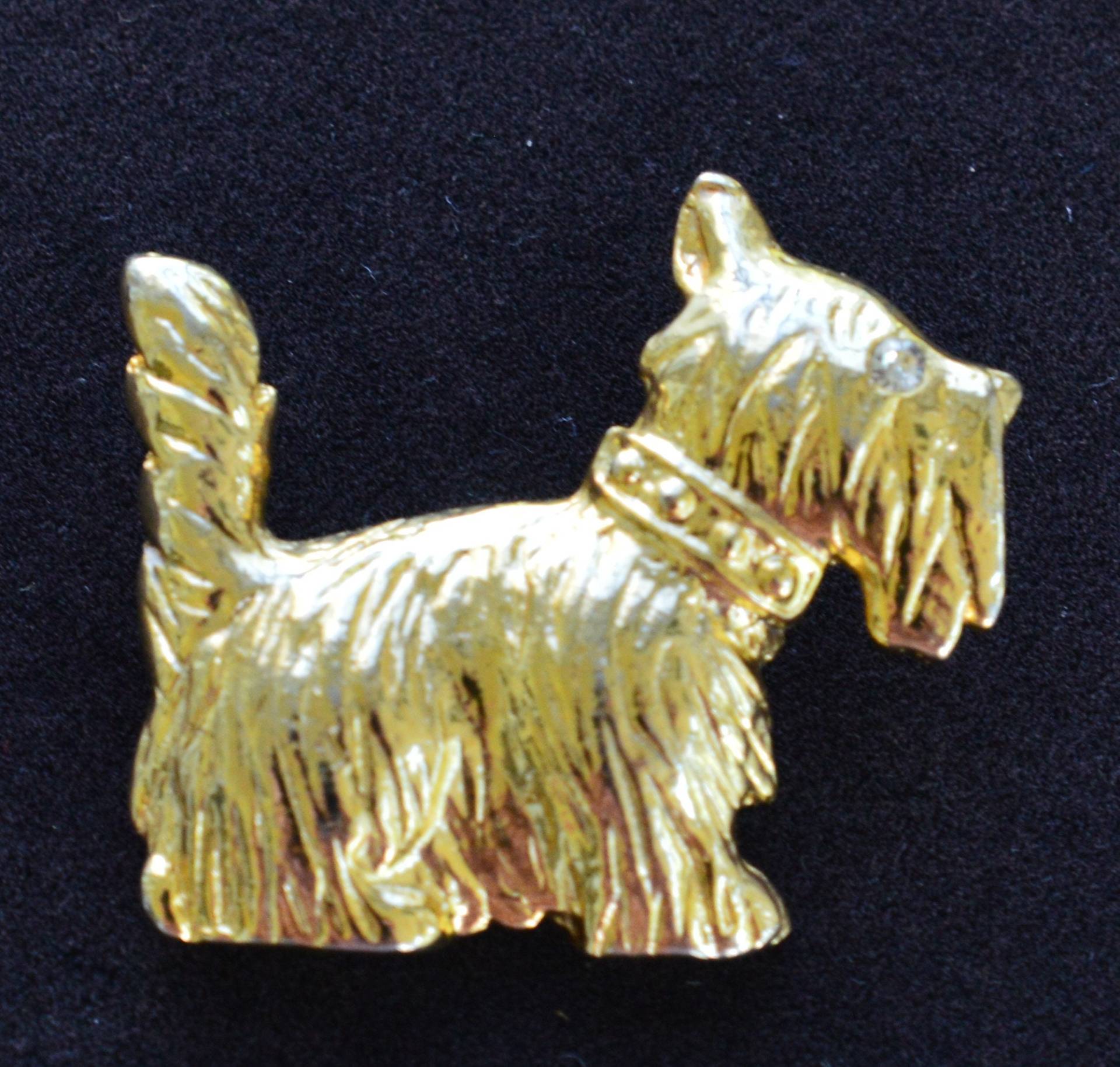 Goldtonzug Scottie Dog Brooch, Pin, Vintage, Animal | Q17Tb von Beadazzle27