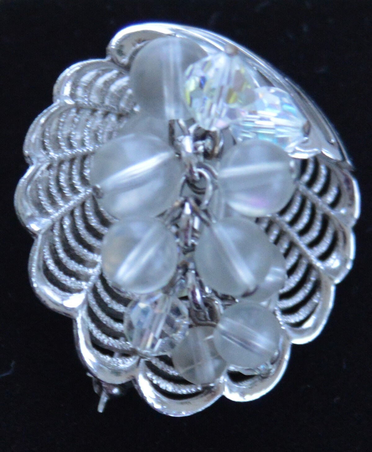 Park Lane Kristall, Klaren Perlen Oyster Shell Brosche, Pin, Vintage | Tb404 Park Lane Kristall, Klaren Perlen Oyster Shell Brosche, Pin, Vintage | Tb404 von Beadazzle27