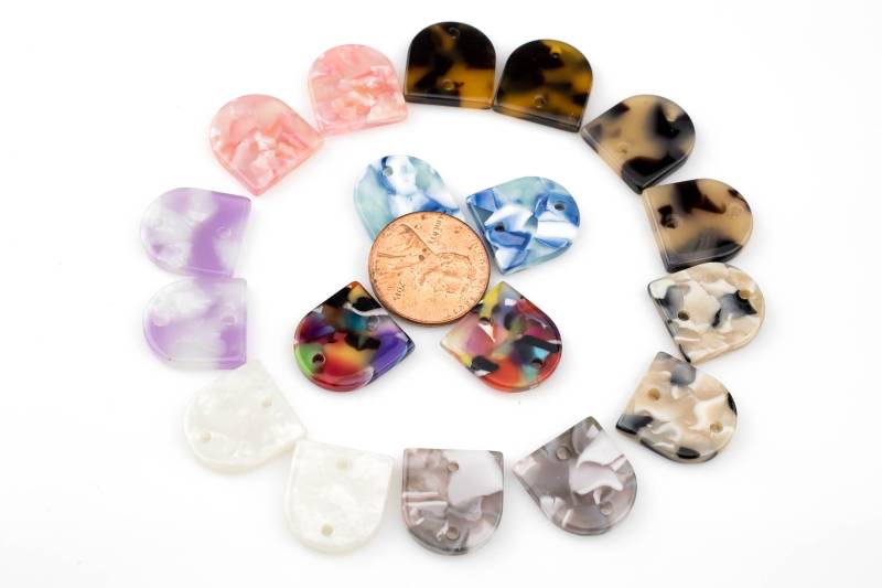 12 Stück Acetat Türförmige Verbinder- 15 Mm- 2 Löcher - Pro Bestellungschildpatt von Beadboat1