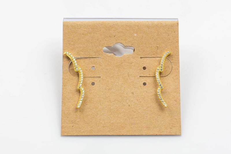 Feder Sterling Silber Ohrring - Ohr Draht Stil - Crawler Ohring - Gold Oder Gunmetall - Hochwertige Micro Pave-Zierlich Und Licht-0395 von Beadboat1