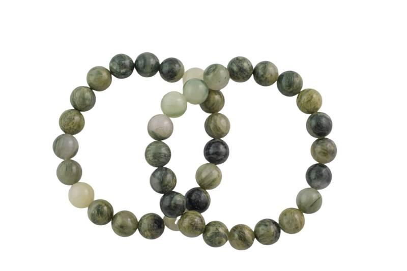 Grüner Rutilquarz Glatt Rund Größe 6 Mm Und 8 Mm - Handgefertigt in Den Usa - Ca. 7 "Armband Kristallarmband von Beadboat1