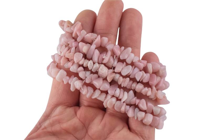Rosa Opal Armband Stretchy String Natürliche Edelstein Chips Armbänder Vorgeladenes Handmade Schmuck Kristall von Beadboat1