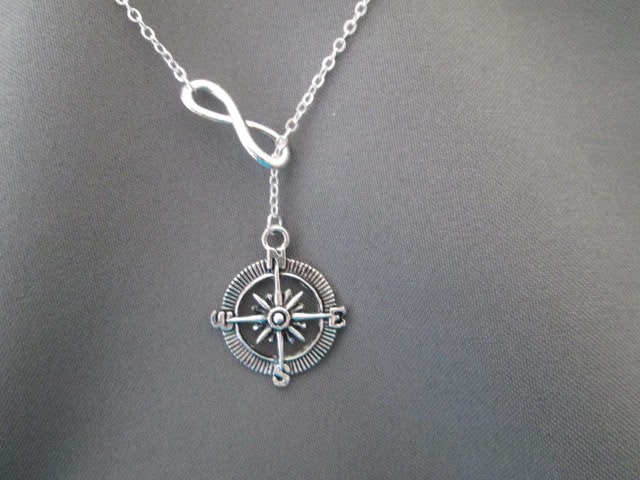 Kompass Halskette - Lariat von BeadedDesignsJacquie