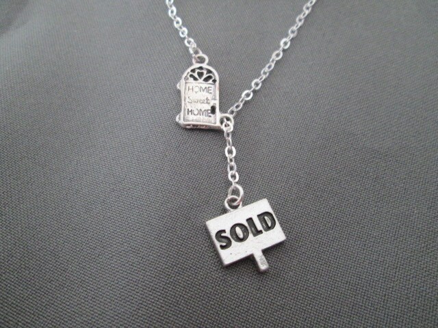 Makler/Immobilien Halskette - Lariat-stil von BeadedDesignsJacquie