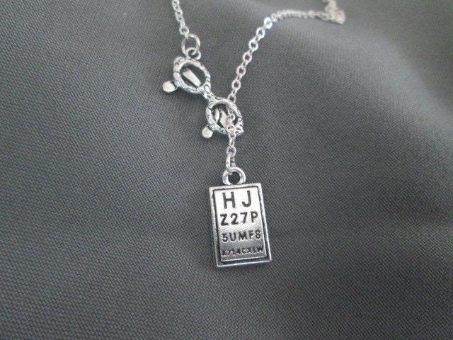 Optometrist, Optiker, Augenarzt Augentafel Halskette - Lariat Style von BeadedDesignsJacquie