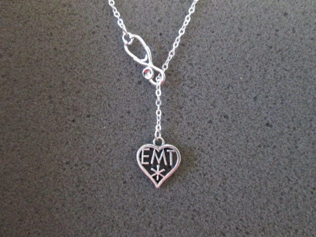 Silber Emt Lariat Halskette von BeadedDesignsJacquie