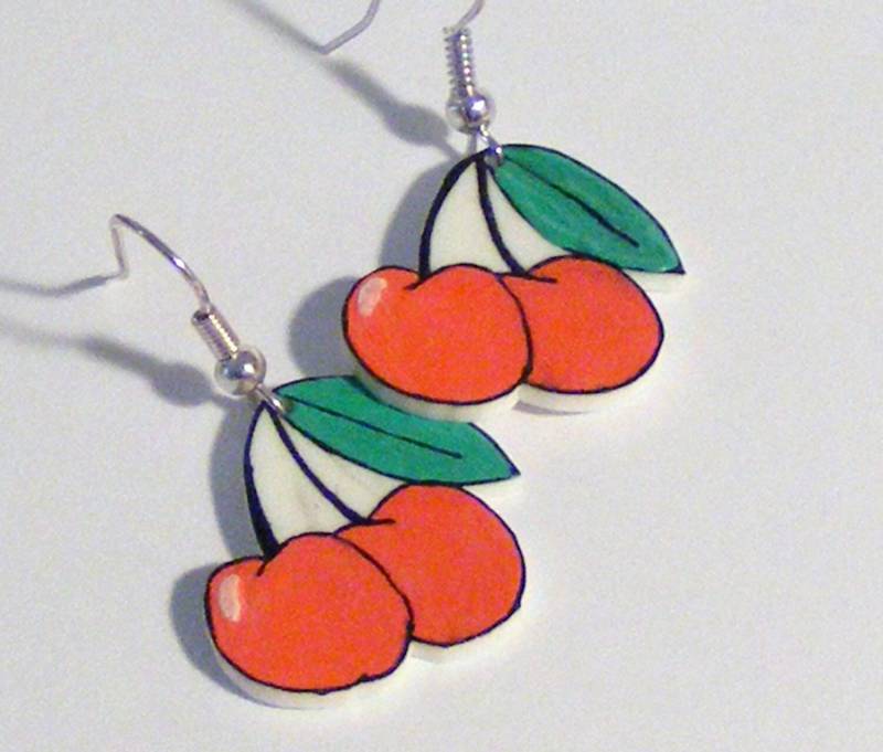 Kirsche Ohrringe von BeadedFrog